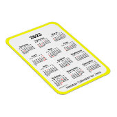 2023 Yellow Holiday Calendar door Janz Magnet Magneet (Rechterzijde)