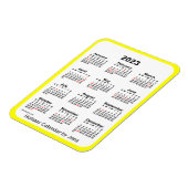 2023 Yellow Holiday Calendar door Janz Magnet Magneet (Linkerzijde)