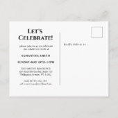 2023 Ze deed het moderne Afstuderen van de Foto va Uitnodiging Briefkaart (Achterkant)