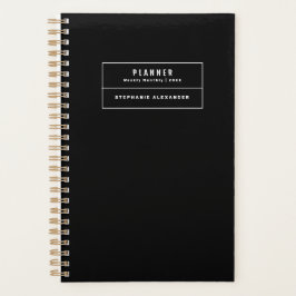 2023 Zwart Wit Zakelijk Wekelijks Maandelijks Planner