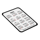 2023 Zwarte feestagenda van Janz Magnet Magneet (Rechterzijde)
