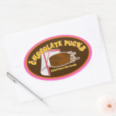 2024 10U Zuid Chocolade Pucks - Ovale Sticker (Envelop)