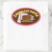 2024 10U Zuid Chocolade Pucks - Ovale Sticker (Tas)