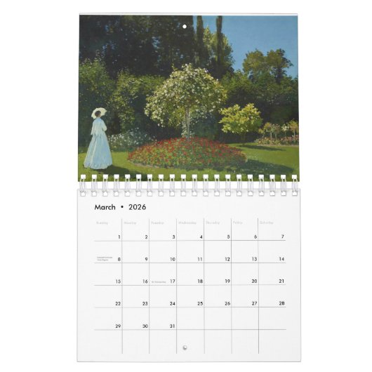 2024 12 MONTH CALENDAR Claude Monet paintings Kalender (Mar 2026)