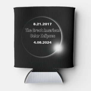 2024 & 2017 Dubbel Gedateerde Zonsverduistering Blikjeskoeler