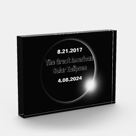 2024 & 2017 Dubbel Gedateerde Zonsverduistering Fotoblokken (Links)
