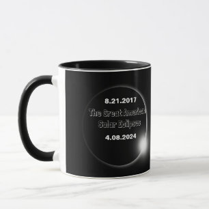 2024 & 2017 Dubbel Gedateerde Zonsverduistering Mok