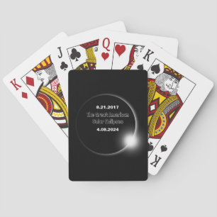 2024 & 2017 Dubbel Gedateerde Zonsverduistering Pokerkaarten
