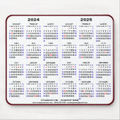 2024 - 2025 2 jaar kalender minimalistische busine muismat (Voorkant)