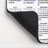 2024-2025 2 Jaar Kalender Zwart Custom Naam eenvou Muismat (Hoek)