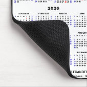 2024-2025 4 Jaar Kalender Zwart Custom Naam eenvou Muismat (Hoek)