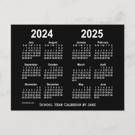 2024-2025 Agenda van de Neon White School, opgeste Briefkaart