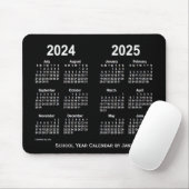 2024-2025 Agenda van de Neon White School, opgeste Muismat (Met muis)