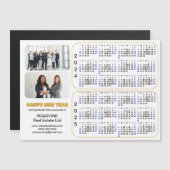 2024 2025 Calendar Gold Corporate 2 Photo Magnetic (Voorkant / Achterkant)