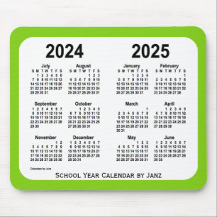 2024-2025 de Geelgroene Kalender van de School Muismat