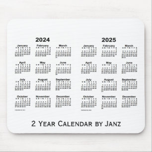 2024-2025 de Witte Kalender van 2 Jaar door Janz Muismat