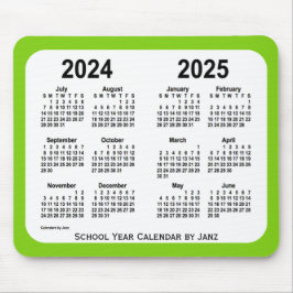 2024-2025 Gele groene schoolagenda van Janz Muismat
