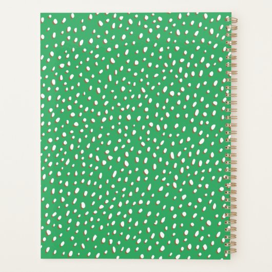 2024 - 2025 gepersonaliseerde groene student planner (Achterkant)