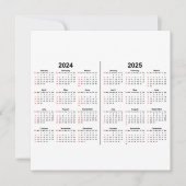 2024 2025 Kalender 2 jaar zwart wit  (Voorkant)