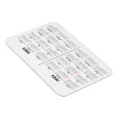 2024 2025 Kalender 2 jaar zwart wit Magneet (Rechterzijde)
