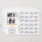 2024 2025 Kalender Bedrijf Modern Goud Glitter Feestdagenkaart (Voorkant)