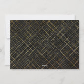 2024 2025 Kalender Business Modern Zwart Goud Feestdagenkaart (Achterkant)