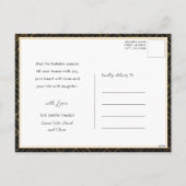 2024 2025 Kalender Fotocollage Zwart Minimalist Feestdagenkaart (Achterkant)