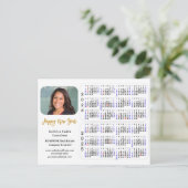 2024 - 2025 Kalender Modern Goud Business Foto Feestdagenkaart (Staand voorkant)