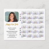 2024 - 2025 Kalender Modern Goud Business Foto Feestdagenkaart (Voorkant)