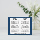 2024-2025 Politiebox Blauwe schoolagenda van Janz Briefkaart (Staand voorkant)