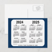 2024-2025 Politiebox Blauwe schoolagenda van Janz Briefkaart (Voorkant / Achterkant)