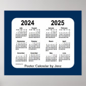2024-2025 Politiebox Blauwe schoolagenda van Janz Poster (Voorkant)