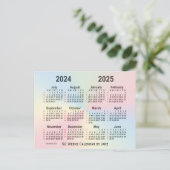 2024-2025 Rainbow 52-weekagenda van Janz Briefkaart (Staand voorkant)