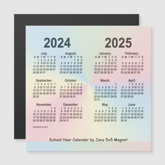 2024-2025 Schoolagenda voor de regenboog van Janz (Voorkant / Achterkant)