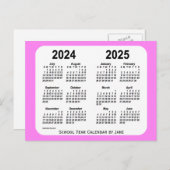2024-2025 Schooljaar Violet Mini door Janz Briefkaart (Voorkant / Achterkant)