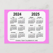 2024-2025 Schooljaar Violet Mini door Janz Briefkaart (Voorkant)