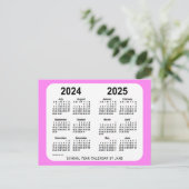 2024-2025 Schoolkalender Violet Mini door Janz Briefkaart (Staand voorkant)