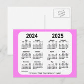 2024-2025 Schoolkalender Violet Mini door Janz Briefkaart (Voorkant / Achterkant)