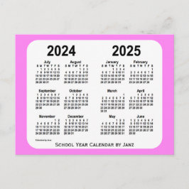 2024-2025 Schoolkalender Violet Mini door Janz Briefkaart