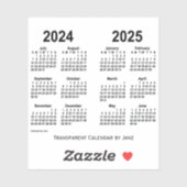 2024-2025 Transparante agenda van Janz Sticker (Vel)