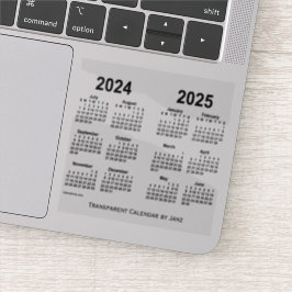 2024-2025 Transparante agenda van Janz Sticker
