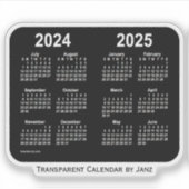 2024-2025 Transparante Neon Agenda van Janz Sticker (Voorkant)