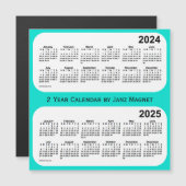 2024-2025 Turquoise 2 jaar Kalender door Janz (Voorkant / Achterkant)