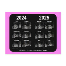 2024-2025 Violet Neon Mini School Agenda van Janz