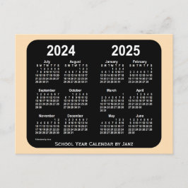 2024-2025 Wheat Neon Mini School Calendar van Janz Briefkaart