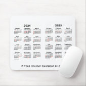2024-2025 White 2 Year Holiday Calendar door Janz Muismat (Met muis)