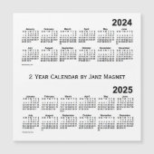 2024-2025 Witte 2 jaar Kalender door Janz Magnet (Voorkant)