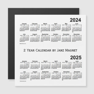 2024-2025 Witte kalender van 2 jaar door Janz Magn