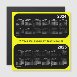 2024-2025 Yellow Neon 2 Year Agenda van Janz