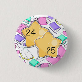 2024-2025 Zondag School Attendance Pin 2 Ronde Button 3,2 Cm